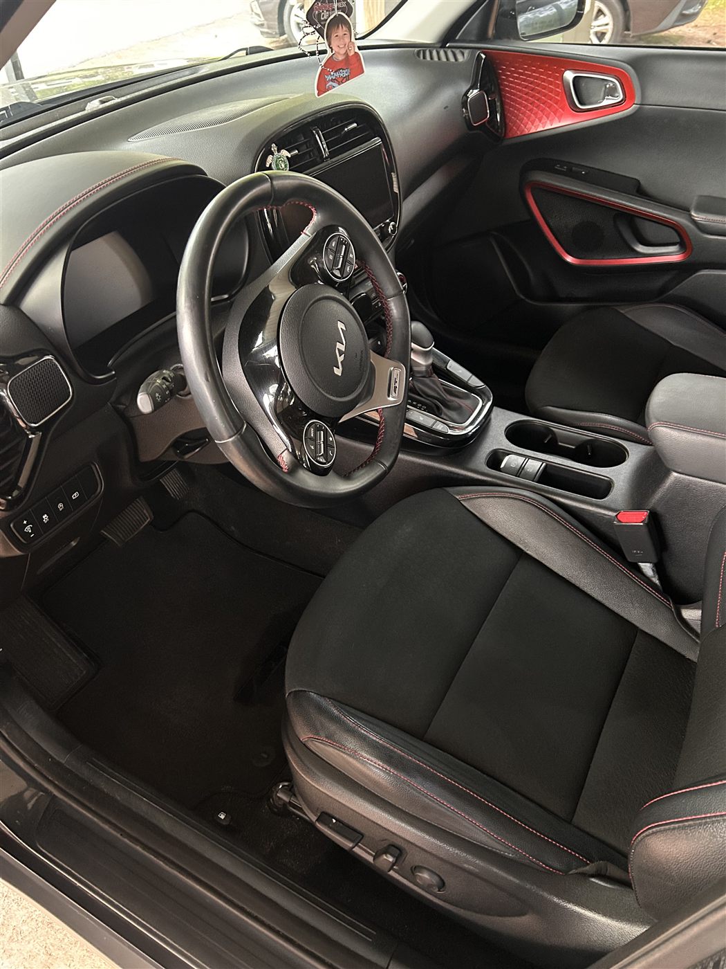 Clean Kia interior after mobile car detailing